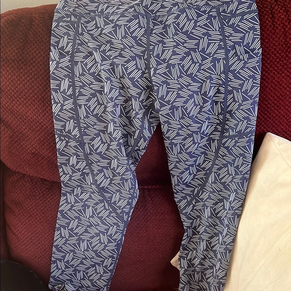 Stylish Blue Patterned Women's Leggings